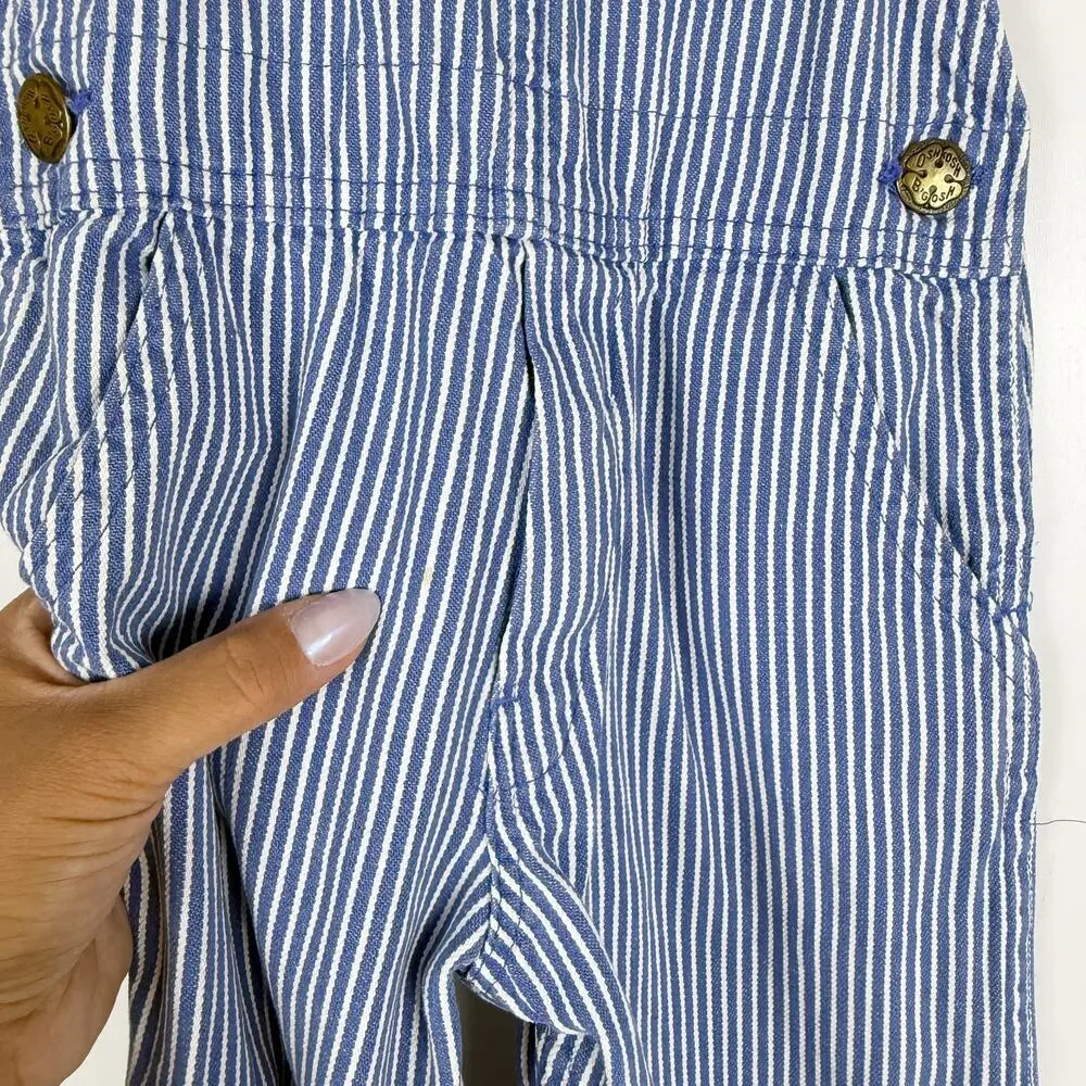 Vintage OshKosh B’Gosh USA Stripe Blue Overalls - 3 3T